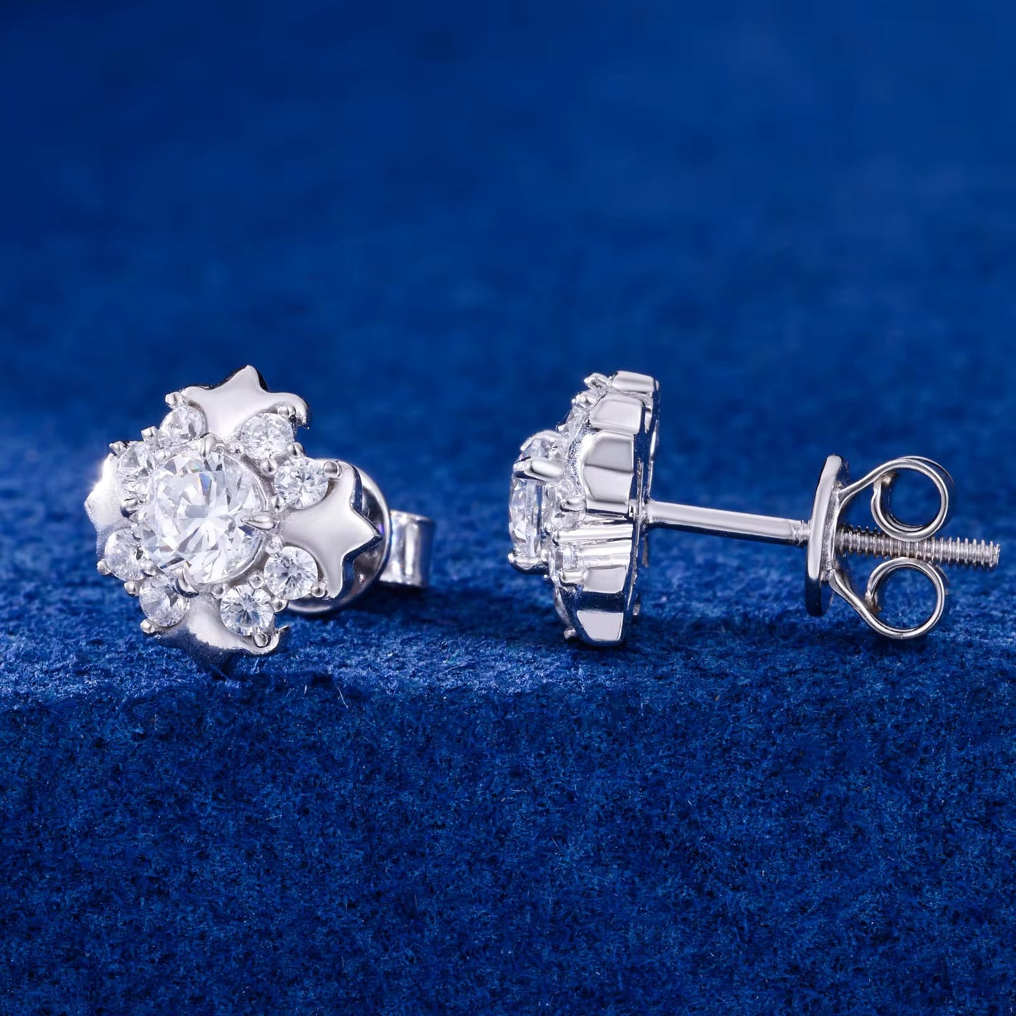 Halo Star Stud Earrings
