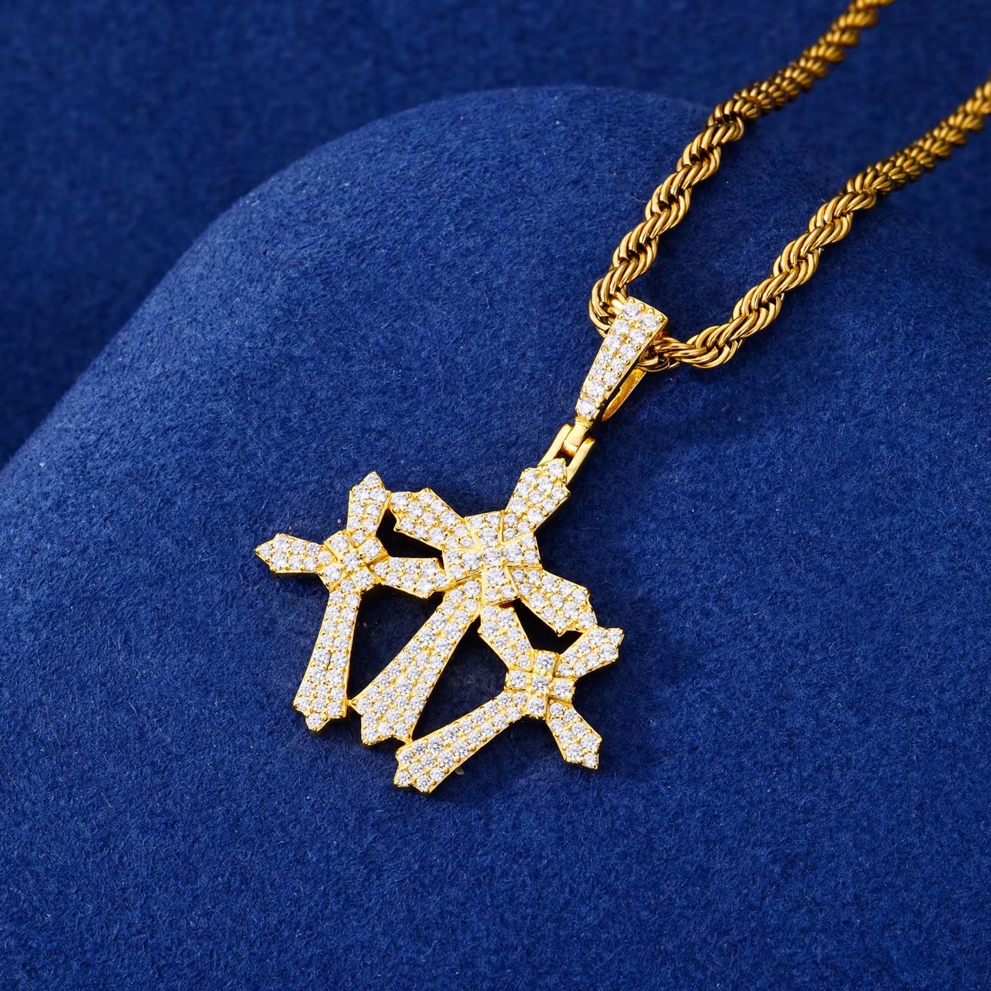 Trinity Cross Pendant Gold