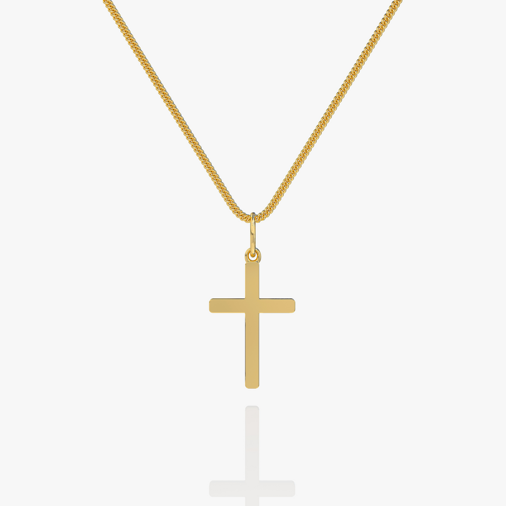Cross Chain Pendant Gold