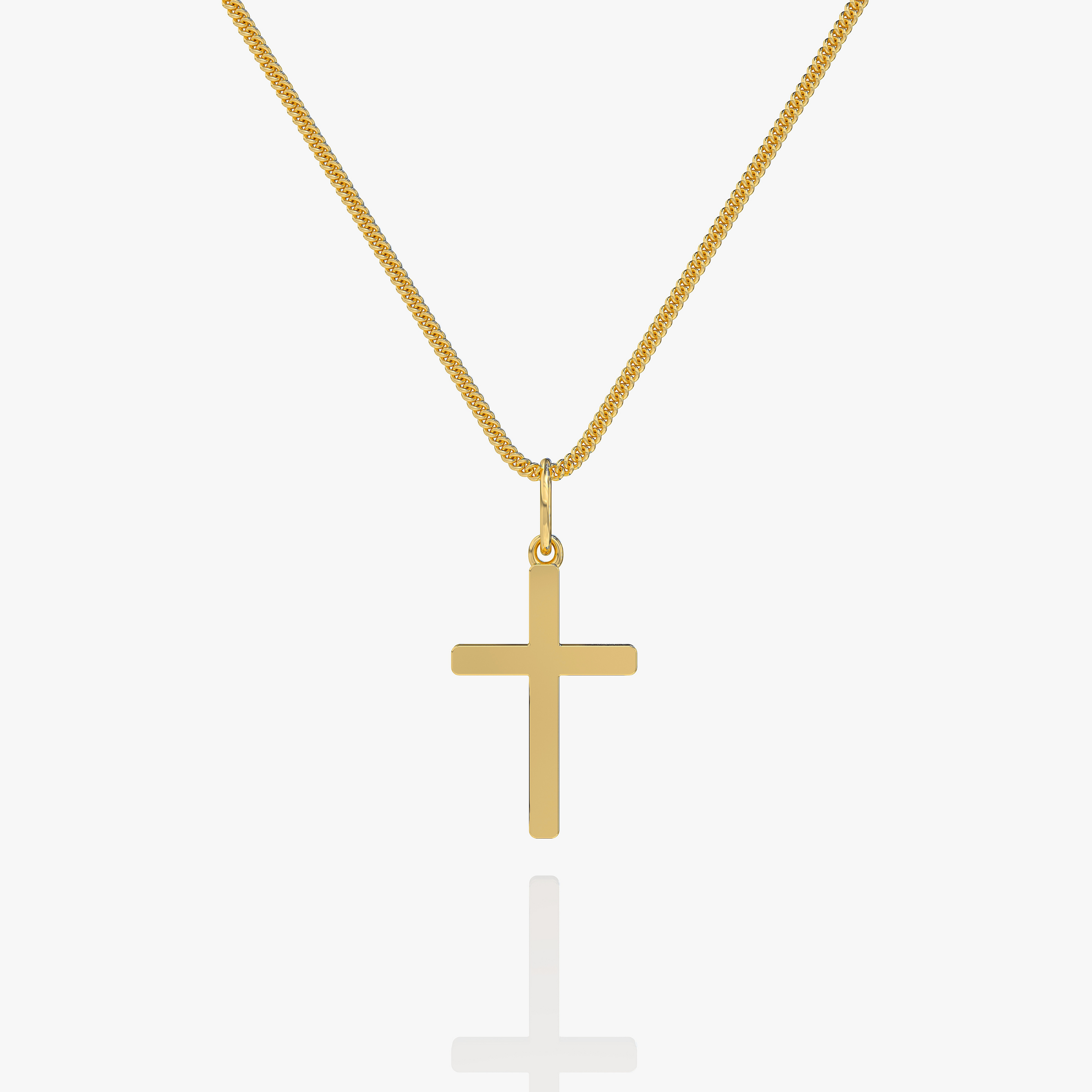 Cross Chain Pendant Gold