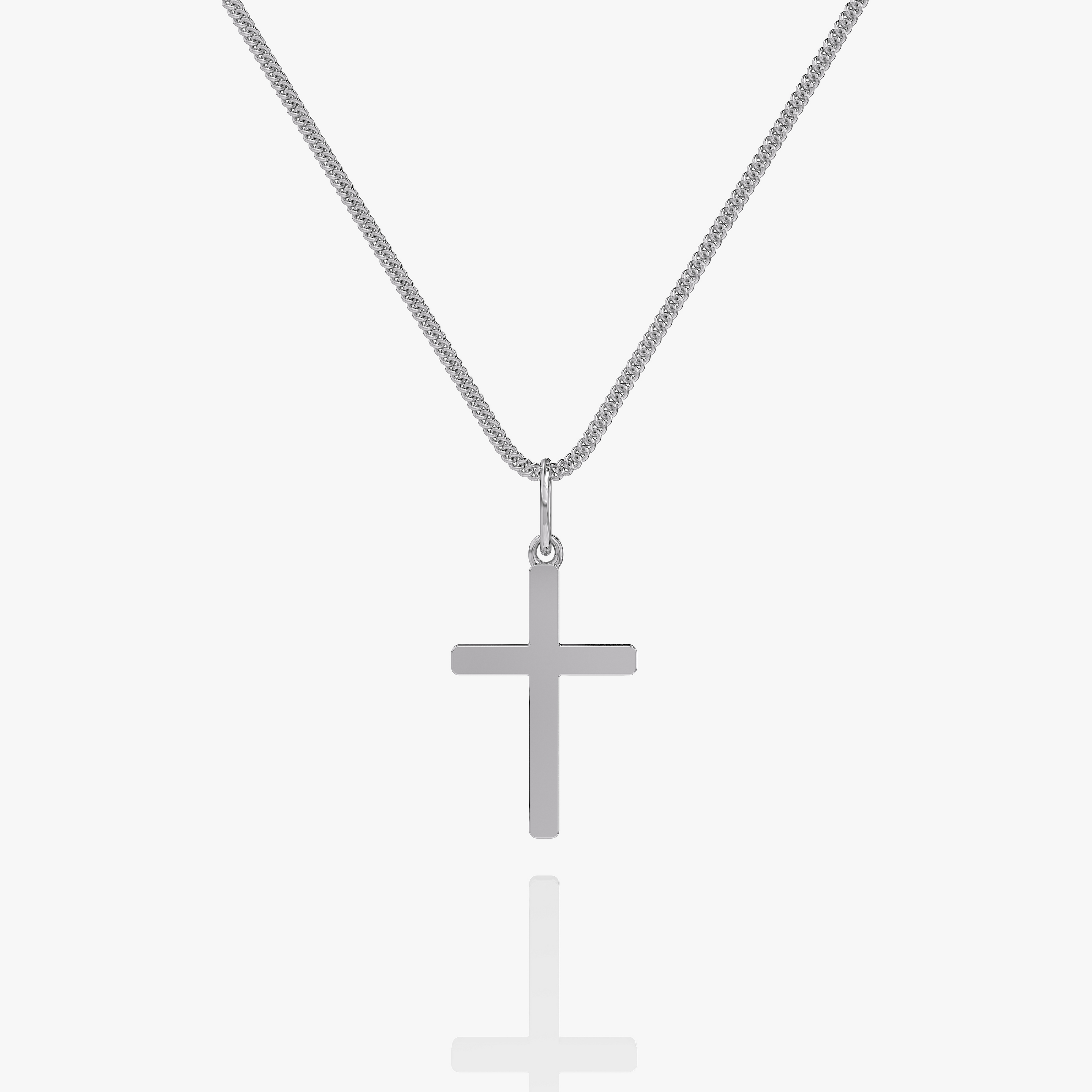 Cross Chain Pendant Silver