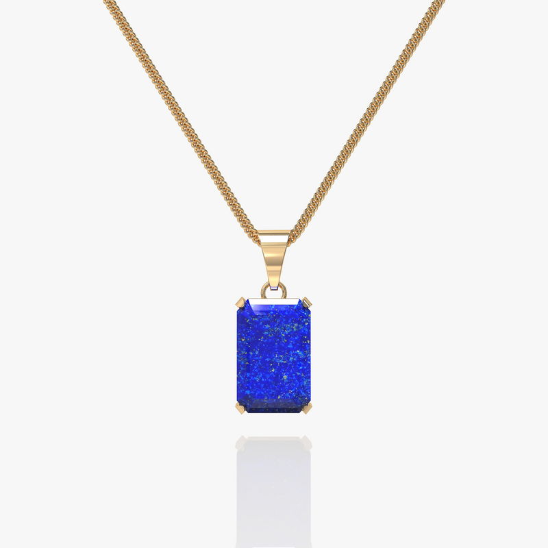 Void Chain Lapis Pendant Gold
