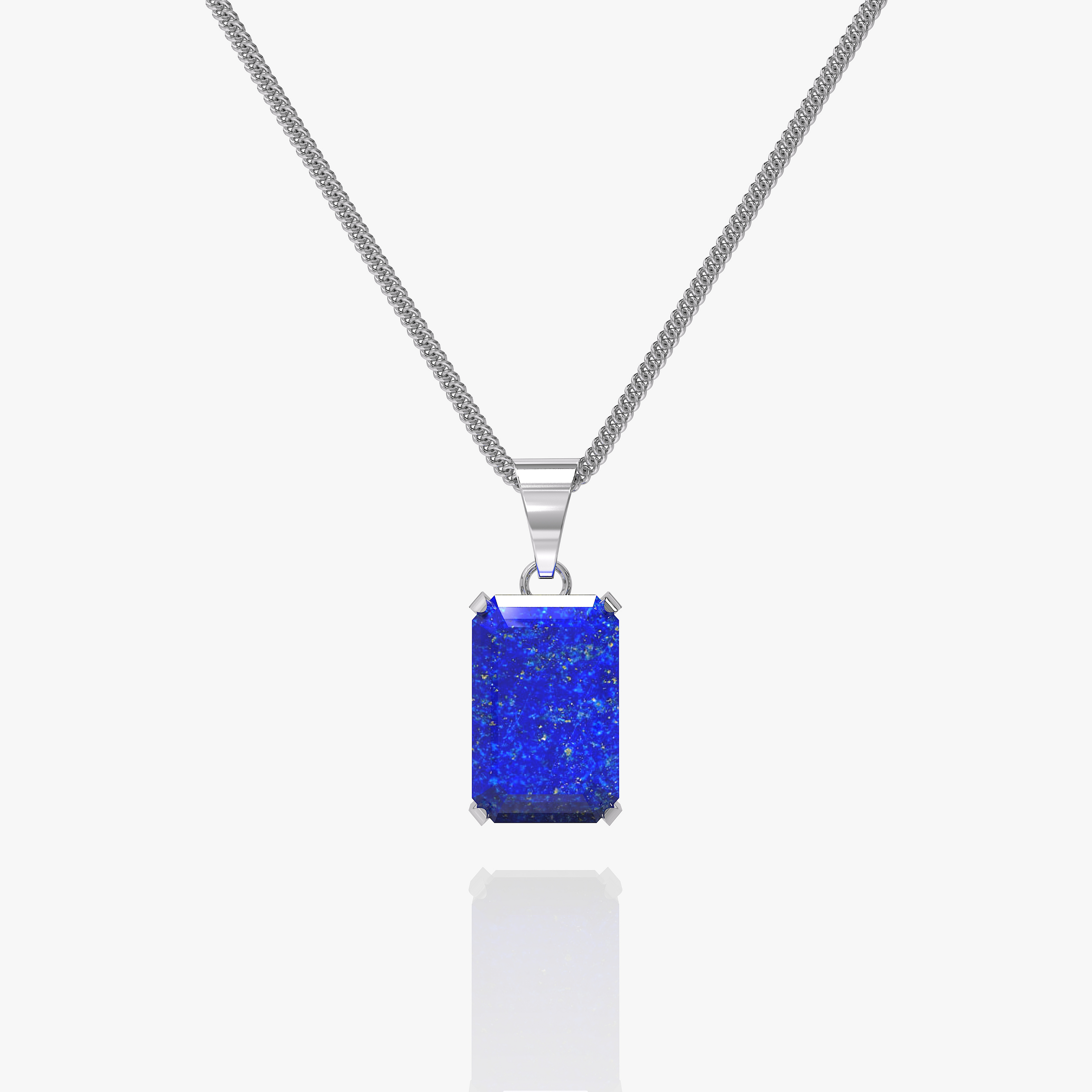 Void Chain Lapis Pendant Silver