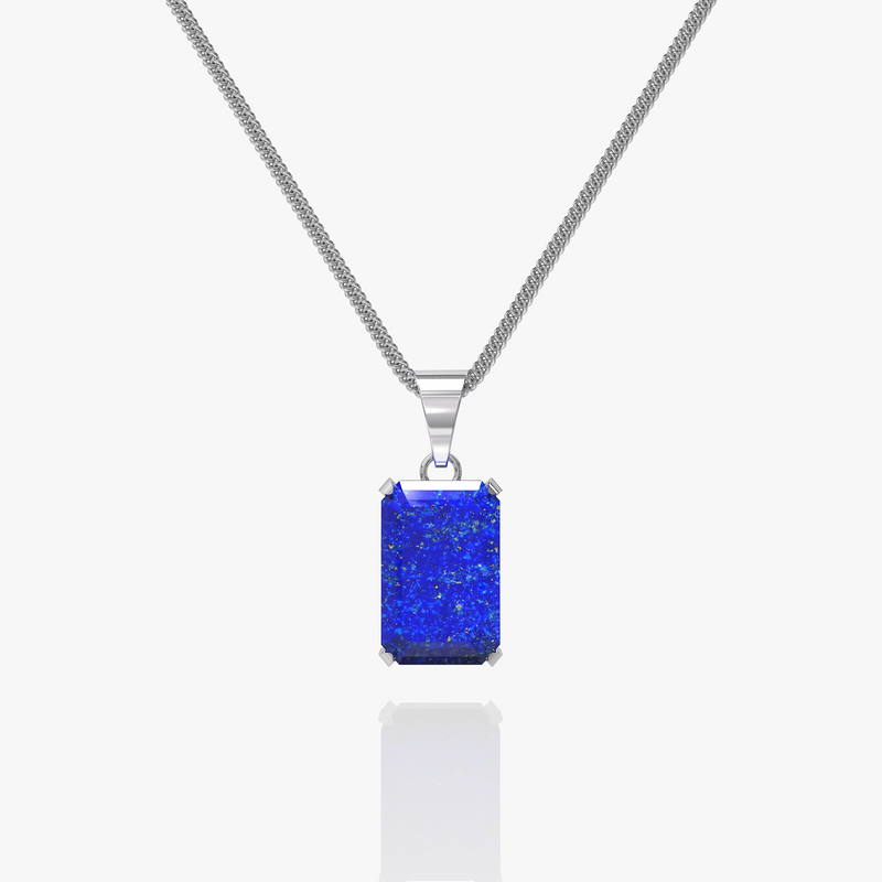 Void Chain Lapis Pendant Silver