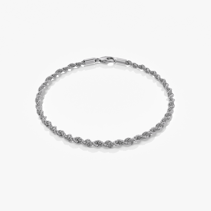 Rope Bracelet Silver 3MM