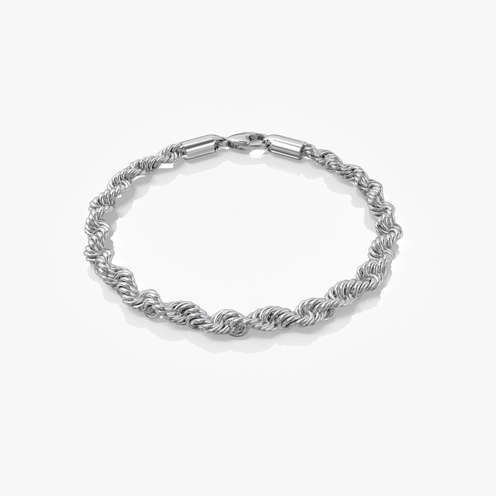 Rope Bracelet Silver 6MM