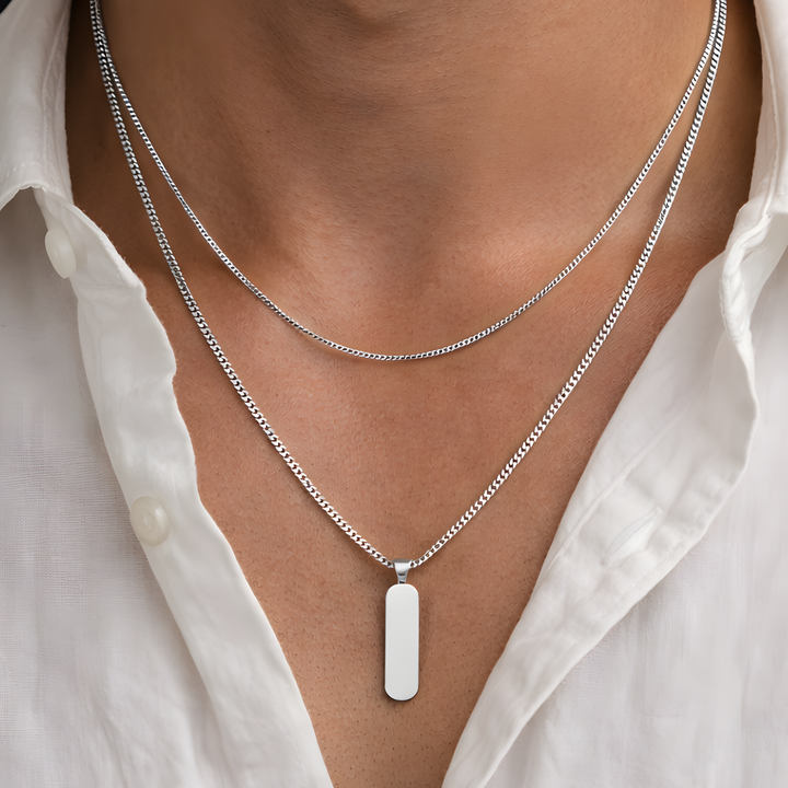 Minimal Pendant Set Silver