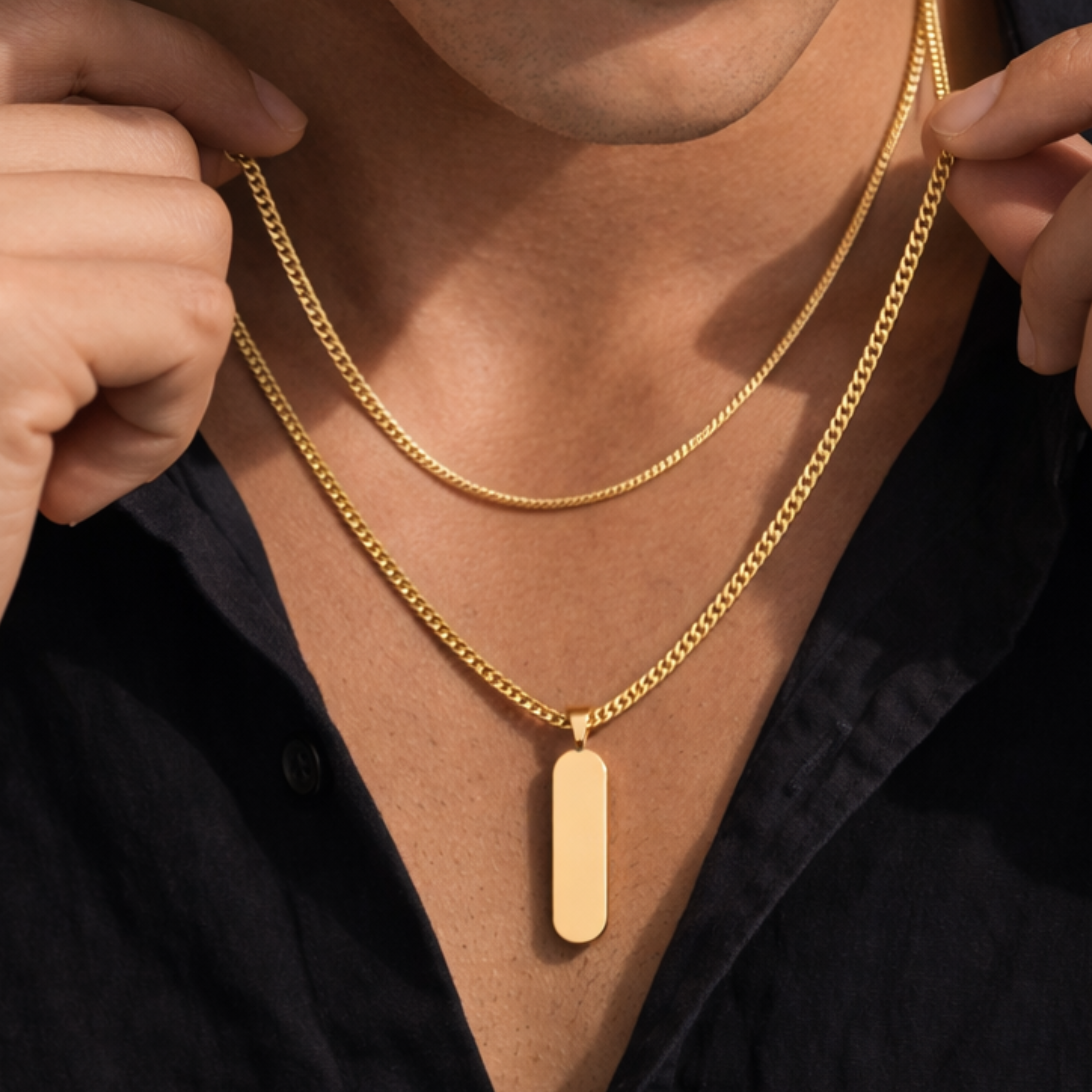 Minimal Pendant Set Gold