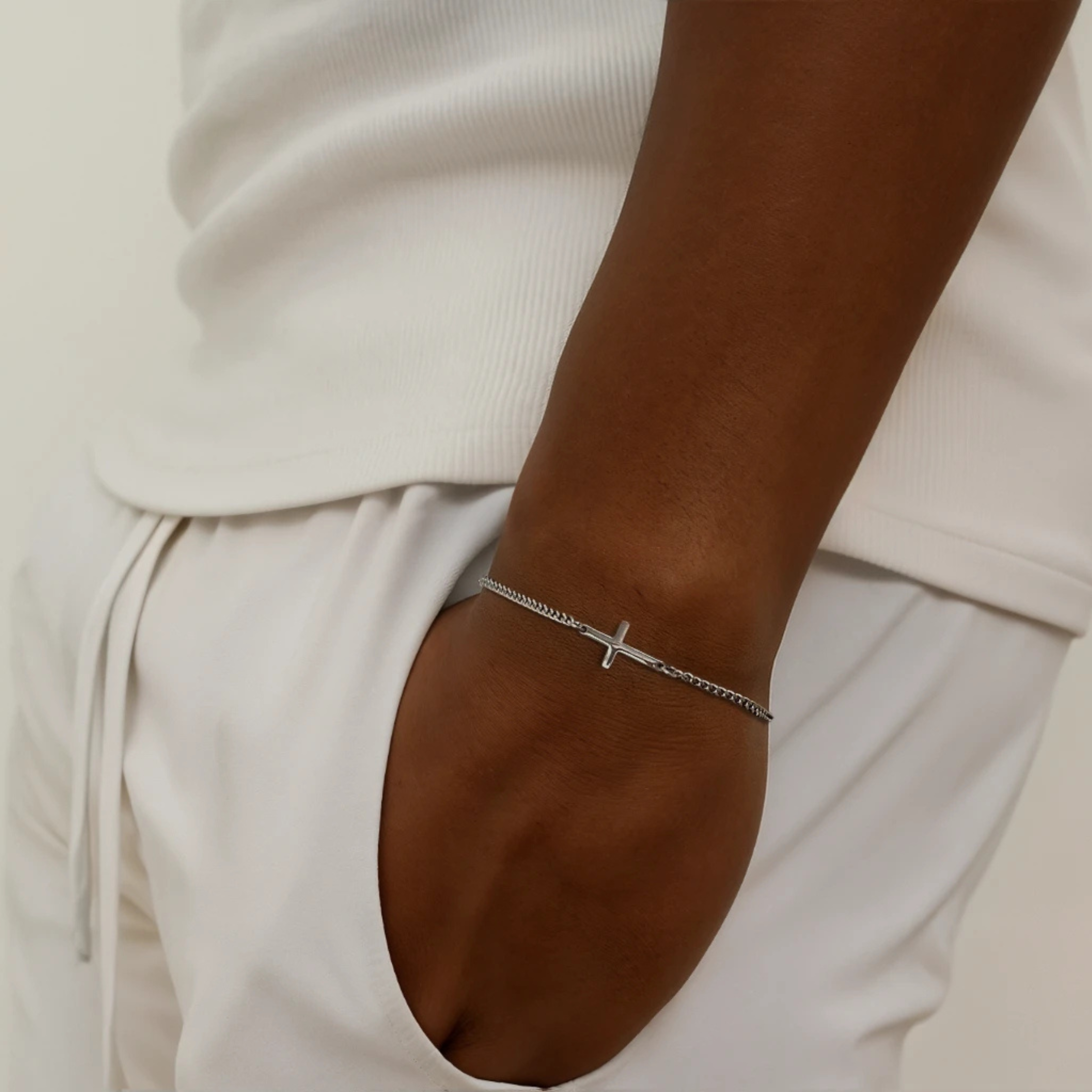 Cross Bracelet Silver