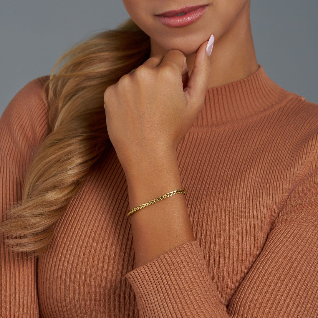 Women's Gold 3mm Franco Bracelet