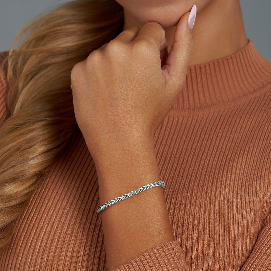 Women's Silver 3mm Franco Bracelet