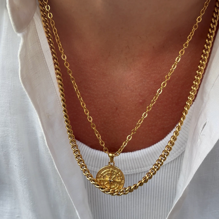 Compass Pendant Gold