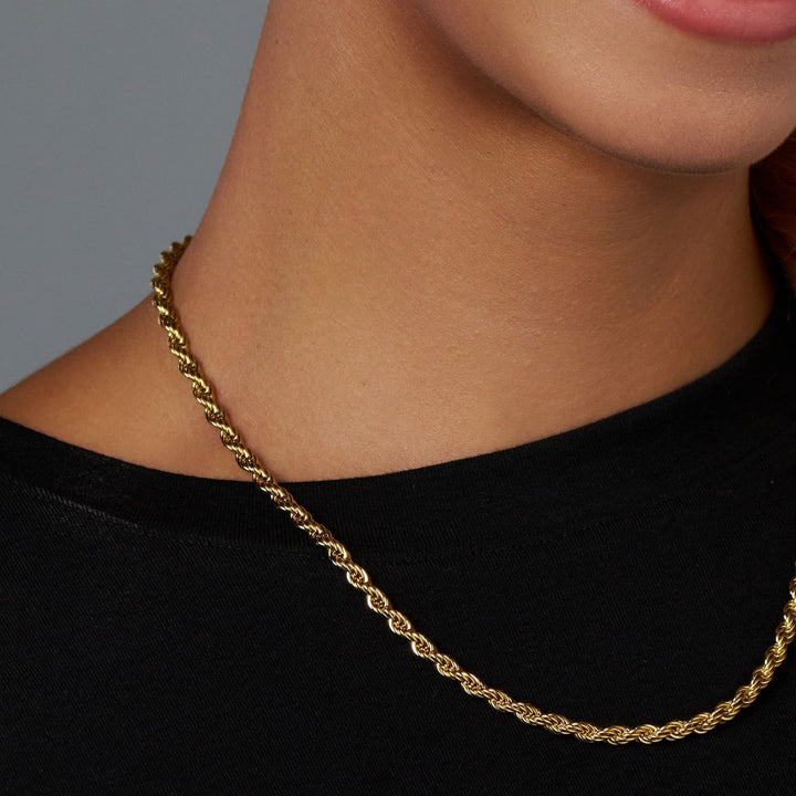 Women's Gold 4mm Rope Chain
