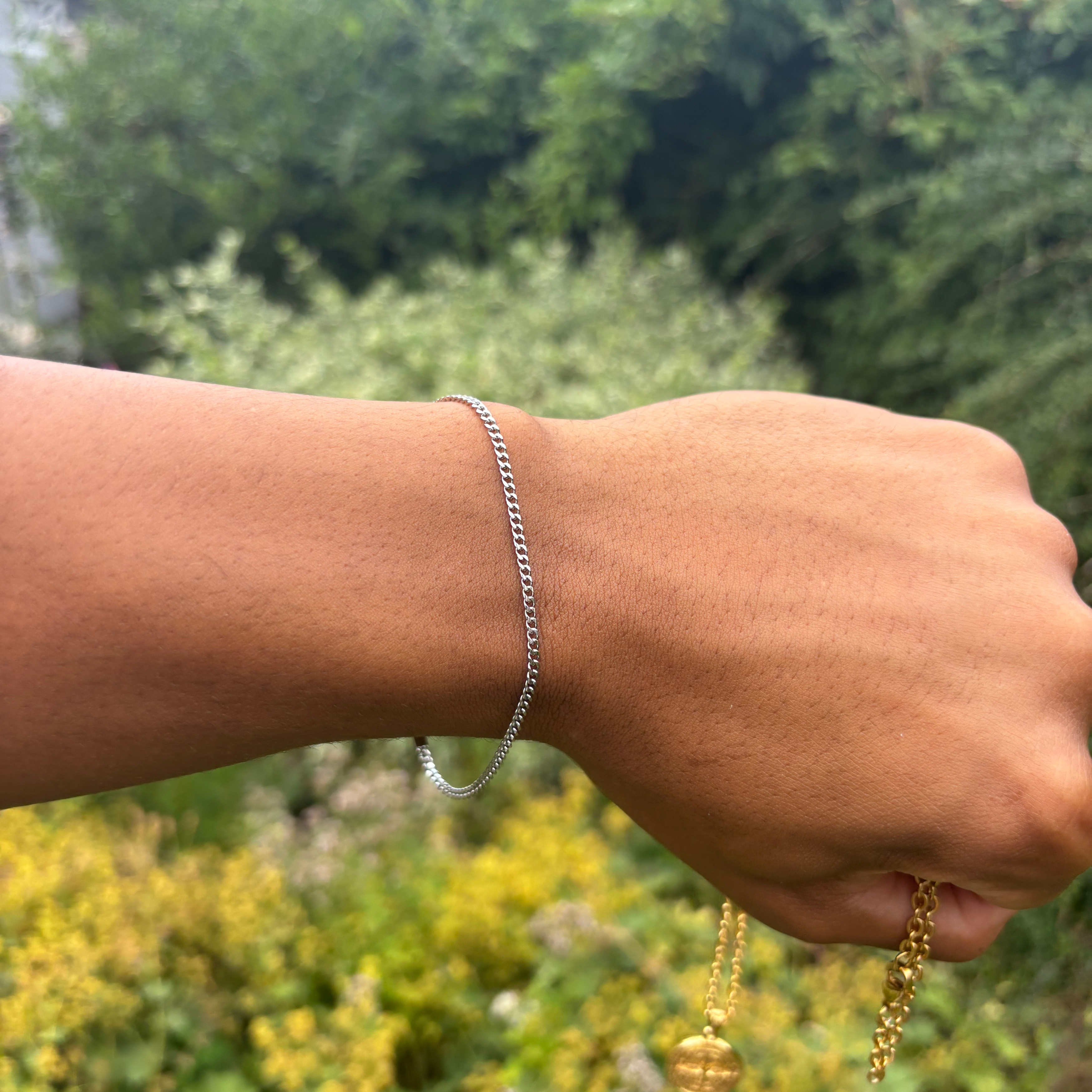 Cuban Link Bracelet Silver 2MM