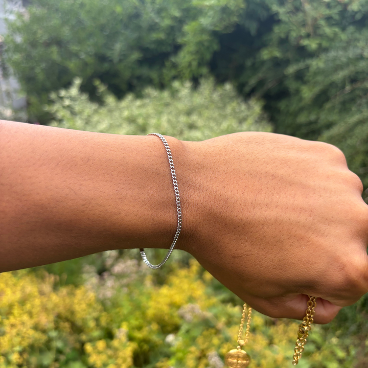 Cuban Link Bracelet Silver 2MM