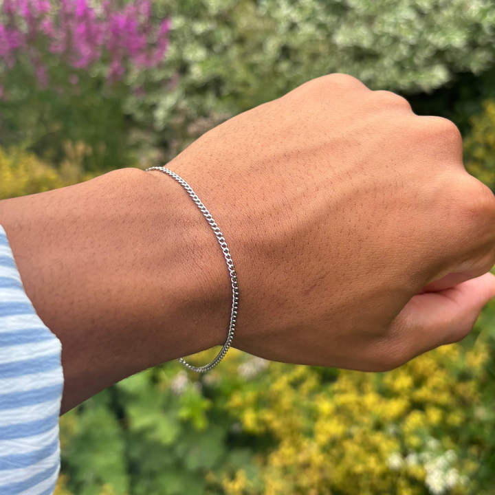 Cuban Link Bracelet Silver 2MM