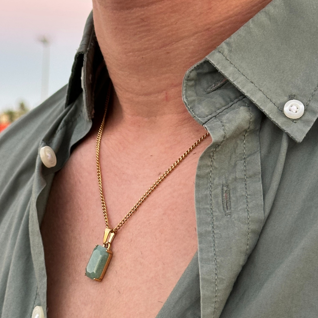 Void Aventurine Pendant Gold