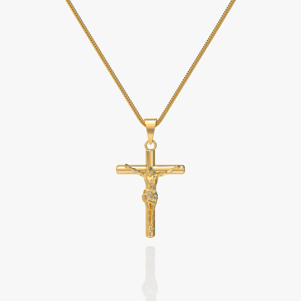 Crucifix Chain Gold Pendant