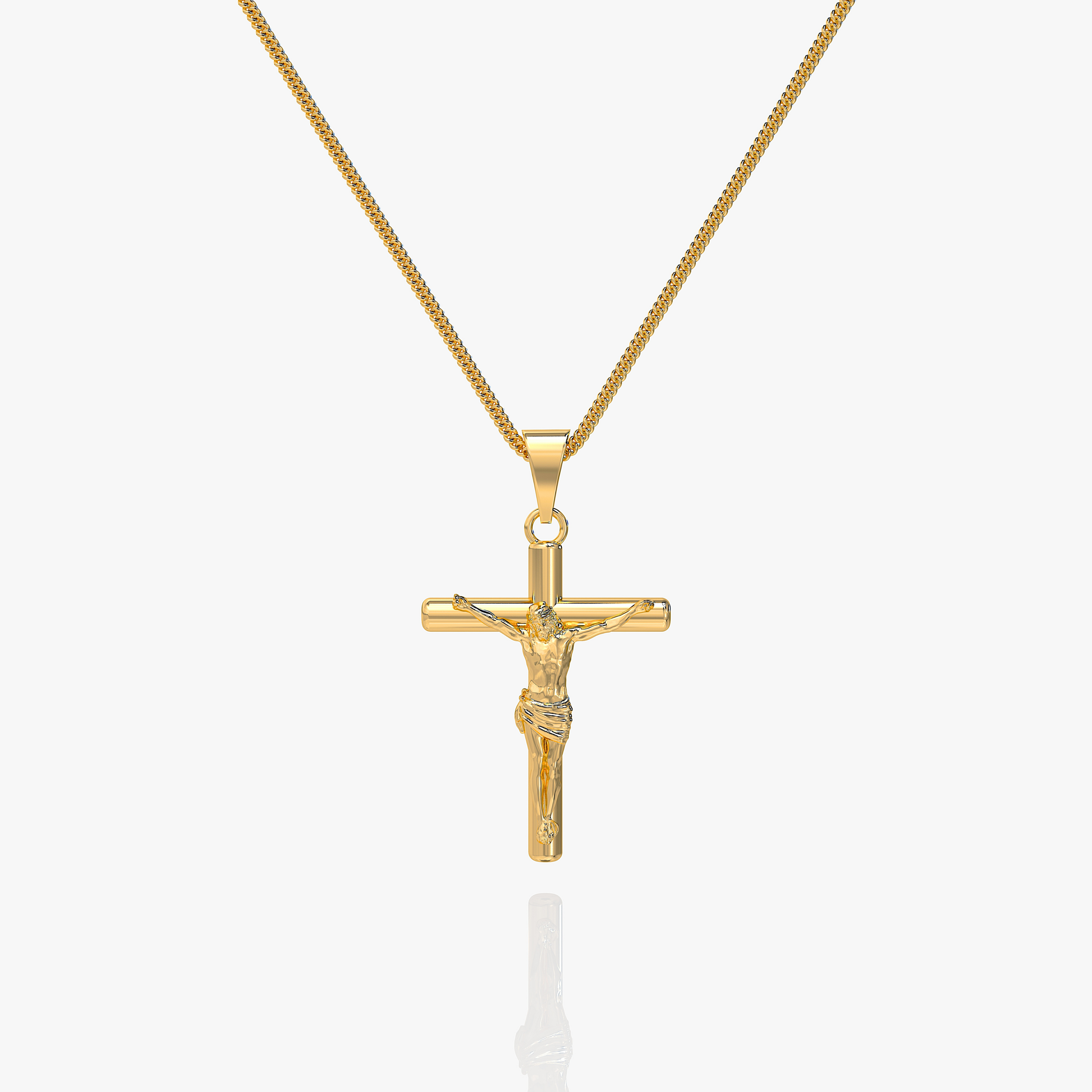 Crucifix Chain Gold Pendant