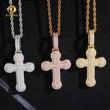 Iced Out Jewelry Fashion GRA Certificate Cross High-end Hip Hop Silver Moissanite Pendant
