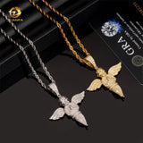 Ready Shipping Hip Hop Jewelry Angel Swing Pendant Silver 925 Iced Out Moissanite Pendant Pass Diamond Tester