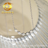 Beautiful Jewelry Sterling Silver 925 Women Necklace Smile Necklace Iced Out Moissanite Necklace Pass Diamond Tester