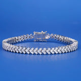Corvanni Signature Square-Set Tennis Bracelet