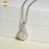 Fashion Women Jewelry Iced Out Pear Cut Diamond Hip Hop Women Link Chain 925 Silver VVS Moissanite Pendant Necklace