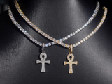 Corvanni Pavé Ankh Pendant
