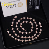 GRA Certified Hip Hop Jewelry 925 Sterling Silver Diamond Iced Out Moissanite Tennis Chain Bracelet Fashion Necklace