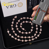 GRA Certified Hip Hop Jewelry 925 Sterling Silver Diamond Iced Out Moissanite Tennis Chain Bracelet Fashion Necklace