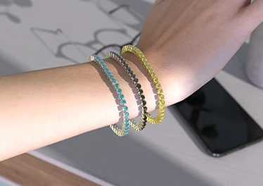 Corvanni Coloured Classic Tennis Bracelet (3mm / 4mm / 5mm)