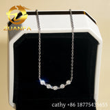 Beautiful Jewelry Sterling Silver 925 Women Necklace Smile Necklace Iced Out Moissanite Necklace Pass Diamond Tester