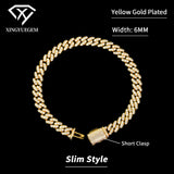 Spot Wholesale Unisex Hiphop Jewelry 6mm Mossanite Diamond 18k Gold Plated 925 Silver Cuban Link Bracelet Moissanite for Men