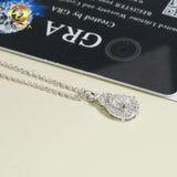 Fashion Women Jewelry Iced Out Pear Cut Diamond Hip Hop Women Link Chain 925 Silver VVS Moissanite Pendant Necklace