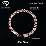 Spot Wholesale Unisex Hiphop Jewelry 6mm Mossanite Diamond 18k Gold Plated 925 Silver Cuban Link Bracelet Moissanite for Men