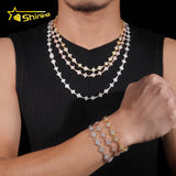 GRA Certified Hip Hop Jewelry 925 Sterling Silver Diamond Iced Out Moissanite Tennis Chain Bracelet Fashion Necklace