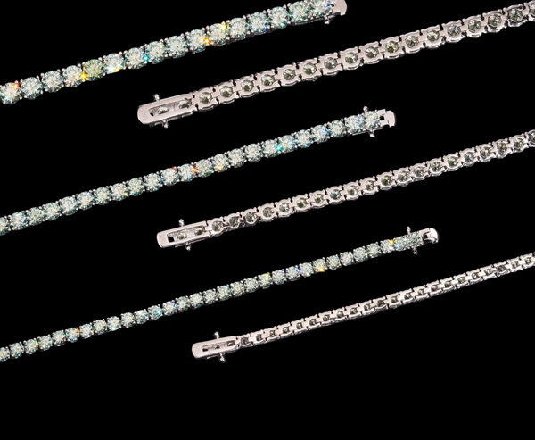 Corvanni Classic Round-Cut Tennis Bracelet (3mm / 4mm)