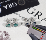 Corvanni Halo Gemstone Studs