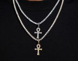 Corvanni Pavé Ankh Pendant