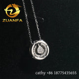 Fine Jewelry Wheel Design VVS Moissanite Necklace Pendant 925 Sterling Silver Women Jewelry  Detachable With GRA Certificate