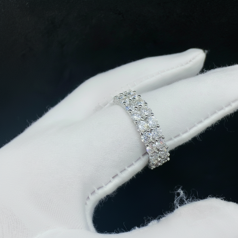 Corvanni Double Band Eternity Ring