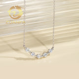 Beautiful Jewelry Sterling Silver 925 Women Necklace Smile Necklace Iced Out Moissanite Necklace Pass Diamond Tester