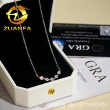 Beautiful Jewelry Sterling Silver 925 Women Necklace Smile Necklace Iced Out Moissanite Necklace Pass Diamond Tester