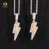 Pass Diamond Tester Two Tone Lightning Custom Iced Out 925 Sterling Silver Hip Hop Moissanite Pendant