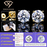 Factory Wholesale in Stock Diamond Moissanite Stud Earring Mossanite Hip Hop Fine Jewelry Real 925 Sterling Silver for Men Women