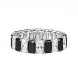 Fashion Emerald Eternity Ring  S925 SILVER Special Style Unisex Style   Moissanite Emerald Ring