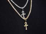 Corvanni Pavé Ankh Pendant