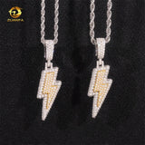 Pass Diamond Tester Two Tone Lightning Custom Iced Out 925 Sterling Silver Hip Hop Moissanite Pendant