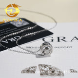 Fine Jewelry Wheel Design VVS Moissanite Necklace Pendant 925 Sterling Silver Women Jewelry  Detachable With GRA Certificate
